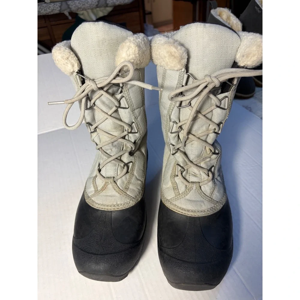 Sorel Cumberland Gray Black thinsulate Winter Snow Boots NL1436-009 Womens 8